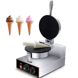 HuaQQI Máquina eléctrica para Hacer gofres de Cono de Helado de 1200 W Máquina de Hierro de Cono de Helado de Superficie Antiadherente de Acero Inoxid precio