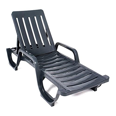 Joluce 100/5603288003364 Malibu Tumbona, 190 x 66 x 42 cm, Gris, 190 x 66 x 42 cm