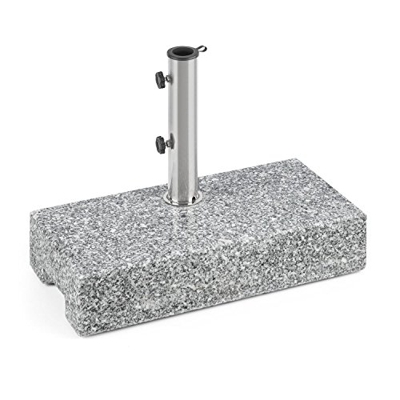 blumfeldt Schirmherr 25HSQ - Base para sombrilla de Granito, para terraza, jardín o balcón, Superficie pequeña, Pulida, Piedra Natural, Estable, Coloc