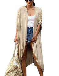 QUNERY Cardigan Kimono Vestido Largos de Playa Boho Pareo Cover Up para Mujer en oferta