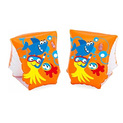 Acan Bestway - Manguitos Infantiles de Peces, Piscina, Vinilo Resistente. para niños de 3-6 años. 23 x 15 cm