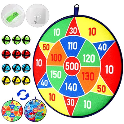 Lbsel Juguetes de Tablero de Dardos para niños con 12 Bolas Adhesivas, niños niñas Interior/Deporte al Aire Libre Divertido Juego de Fiesta Juguetes, 