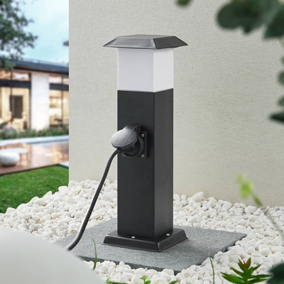 Prios Riksa baliza, 2 enchufes, negro