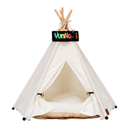 YunNasi Tienda para Perros Casa de Perro Tienda de Campaña para Perros y Gatos con Colchoneta Extraíble y Lavable Tienda para Mascotas con Cama (40x40 en oferta
