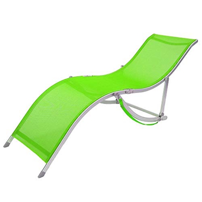 Tumbona Playa Plegable Verde Aluminio de 183x50x67 cm - LOLAhome