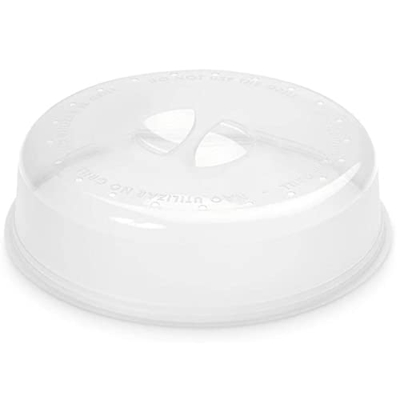 Tapa Microondas libre BPA de plástico transparente de 27 cm