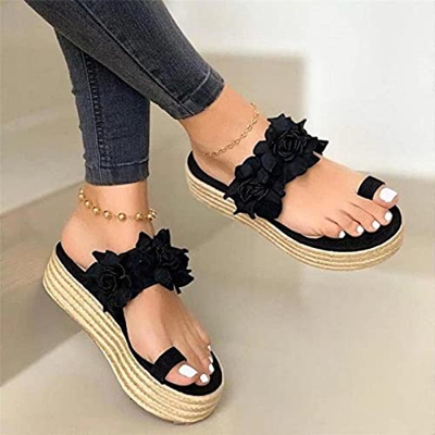 DZQQ Sandalias de Mujer   Zapatos de cuña para Mujer Sandalias de tacón Alto Zapatos de Verano 2021 Flip Flop Chaussures Femme Platform