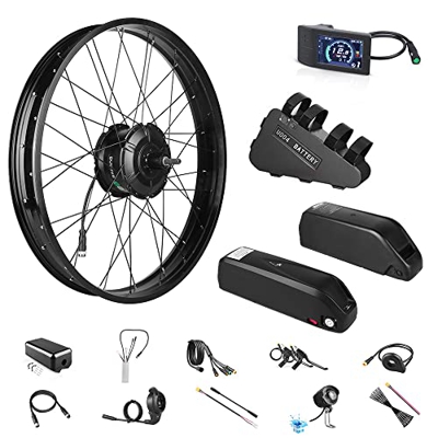 BAFANG 48V 1000W G062 Kit de Conversión de Bicicleta Eléctrica Rear Hub Motor para 26" Bicicleta Fat Tire, con Pantalla LCD, Opcional Downtube Batería