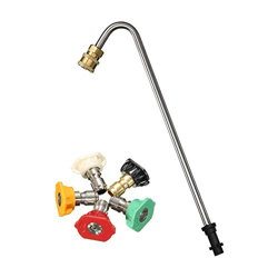 Nicejoy Canalón Limpiador Jet Wash Karcher Limpiador De Contactos Junta De La Boquilla En Ángulo Vara De Extensión Telescópica De Lanza De Limpieza T  características