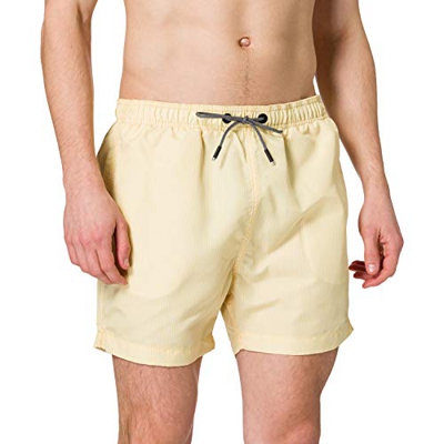 Superdry SD Studios Swim Short Bermudas, Pigmento de Rayas Amarillas, S para Hombre