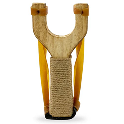 Tirachinas de Madera con Cuerda de Cáñamo, Tiragomas de Madera Aire Libre, Tirachinas para Cazar, Lanzador de Madera Hechas a Mano de Alta Velocidad p en oferta