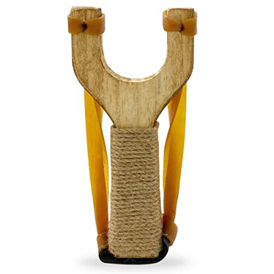 Tirachinas de Madera con Cuerda de Cáñamo, Tiragomas de Madera Aire Libre, Tirachinas para Cazar, Lanzador de Madera Hechas a Mano de Alta Velocidad p