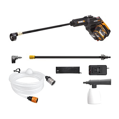 Limpiador de Alta presión inalámbrico WORX 18V (MAX 20V) WG630E.5, PowerShare, Adecuado para Limpieza de terrazas y Lavado de Autos, 210 l/h de Alto c