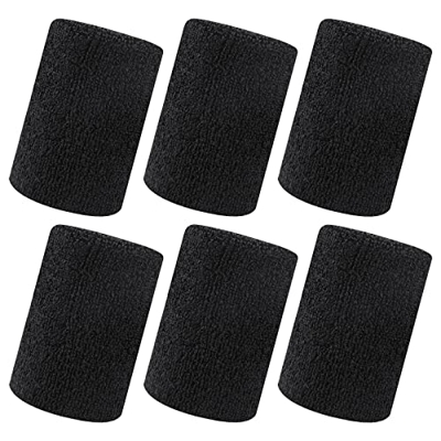 Muñequera Deportiva 6 Piezas Muñequeras Deportivas Coloridas Pulseras de Algodón Sweatband para Hombres y Mujeres Tenis Gimnasia Fútbol Baloncesto,Cor