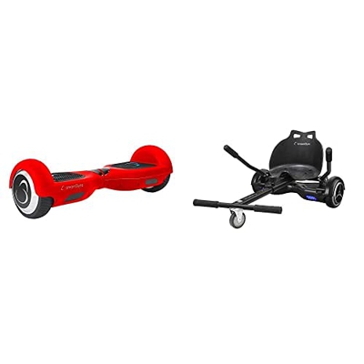 Smartgyro X2 Potente Patinete Eléctrico Hoverboard, Antipinchazos, Batería De Litio 4400 Mah + Go-Kart Pro Soporte Adaptable para Patín Eléctrico, Uni