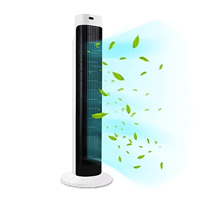 HENGMEI 45W Ventilador de Torre con Mando a Distancia con 3 velocidades, oscilación de 70°, Velocidades 3 Modos