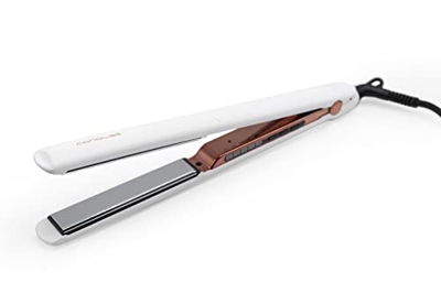 Corioliss C3 | Plancha de pelo para mujeres | Tecnología y placas de titanio para cabello fino | Plancha profesional con control de temperatura (White