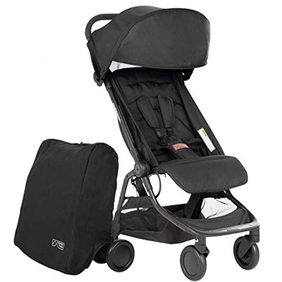 Mountain Buggy Nano V3 (2020+) Cochecito en color negro, incluye bolsa de viaje.