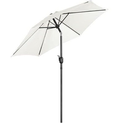 Yaheetech Parasol Sombrilla Jardín Ø230x224 cm Inclinable con Manivela Parasol Terraza Exterior Piscina Patio Balcón Impermeable Protección UV color c