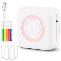 Mini impresora portátil Bluetooth para smartphone, impresora de fotos portátil compatible con iOS & Android, impresora móvil para diario, notas, fotos precio