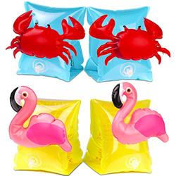 GiantGo Brazaletes inflables para niños de 3 a 6 años, banda de brazo, mangas flotantes, tubo flotante, alas de agua, ayuda para natación, brazos, fla características