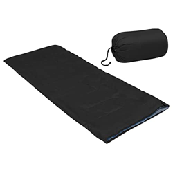 vidaXL Saco de Dormir Ligero para Niños con sobre Camping Bolso del Sueño Acampar Hacer Senderismo Viajar Acolchado Grueso Cómodo Negro 670 g 15°C precio