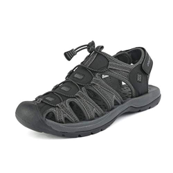 DREAM PAIRS Sandalias Hombres con Punta Cerrada Zapatillas Deslizantes Verano para Playa Piscina y Senderismo Adulto Negro-Oscuro-Gris 160912-M-NEW Ta en oferta