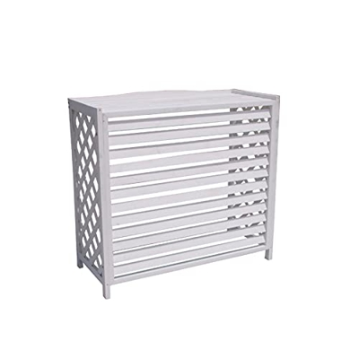 Rejilla de madera para aire acondicionado al aire Estante acondicionado de aire acondicionado de protección solar a prueba de lluvia, estante de aire 