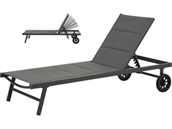 Habitat & Jardin Tumbona de textileno - Metalisado y Aluminio - Bella - Phoenix en oferta