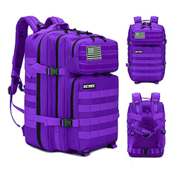 Elitex Mochila 25L Tactica Militar Bandera USA Impermeable para Deporte, Gimnasio, Aire Libre Oxford 900D (Violeta) características