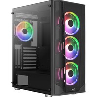 PRISMBKV3 Caja PC ATX Negra 4 Ventiladores ARGB Frontal Lateral Cristal Templado, Cajas de torre