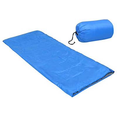 vidaXL Saco de Dormir Ligero para Niños con sobre Camping Bolso del Sueño Acampar Hacer Senderismo Viajar Acolchado Grueso Cómodo Azul 670 g 15°C