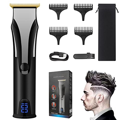 Maquina Cortar Pelo Profesional, Cortapelos Hombre Multifuncional, Recortadora con Carga USB, Maquinilla Inalámbrica con 4 Peines guía, Para Uso de Ho