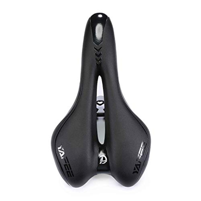ENJOHOS Sillín de Ciclismo, Asiento de Bicicleta Sillín de Asiento de Bicicleta de Gel Cómodo Silla de Montar, para la mayoría de Las Bicicletas (Negr