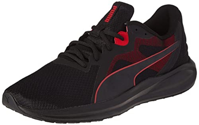 PUMA Twitch Runner, Zapatillas para Correr Unisex Adulto, Black High Risk Rojo, 43 EU