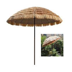 HLMBQ Sombrilla de Playa con Inclinable,Garden Parasol para Terraza Jardín Piscina Patio,Estilo Hawai,Protección Solar UV diámetro 200cm precio
