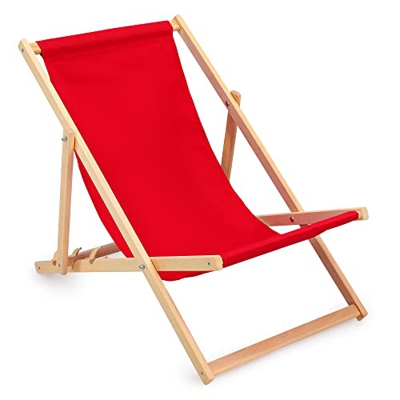 Tumbona-s Jardin Exterior - sillas de Playa Plegables tumbonas de Madera amacas de Jardin Tumbona Silla Plegable Rojo 1 Pieza