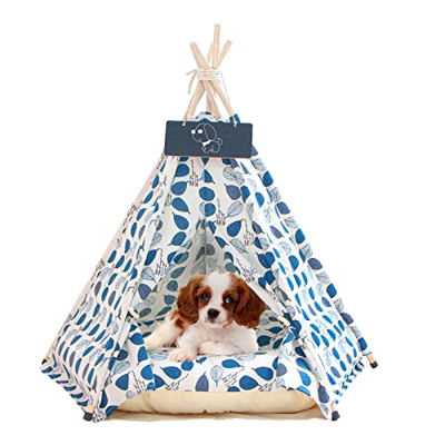 Tipi para Mascotas con Alfombrilla para Perro, Gato, Conejito y Otras Mascotas, Suministros para Mascotas 50*50*60cm (Estilo 3)