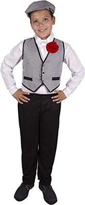 Gojoy Shop-Disfraz de Chulapo Madrileño para Niños y Adulto,Contiene:Camiseta,Chaleco, Pantalon,Parpusa,Pañuelo,Clavel y Mochila de Cuerdas.(8 tallas 