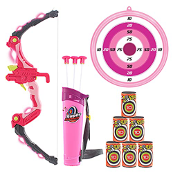 deAO Juego de Tiro al Blanco Conjunto de Arco y Flechas Juguete Infantil Incluye Diana con Carcaj y Accesorios (Rosa) en oferta