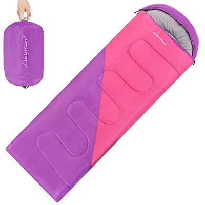 Clostnature Saco de Dormir Ligero para Acampar - Saco de Dormir Rectangular Casual al Aire Libre con Tamaño de Paquete Pequeño para Adultos, Mujeres, 