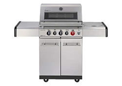 Enders Barbacoa de Gas Kansas Pro 3 SIK Turbo - Barbacoa Acero Inoxidable con 3 Quemadores, Hornillo Lateral y Tecnologías Turbo Zone, Heat Range y Si características