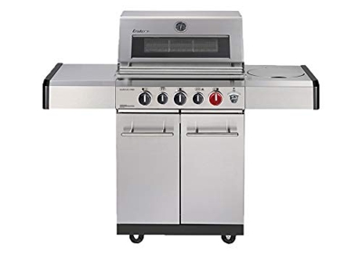 Enders Barbacoa de Gas Kansas Pro 3 SIK Turbo - Barbacoa Acero Inoxidable con 3 Quemadores, Hornillo Lateral y Tecnologías Turbo Zone, Heat Range y Si