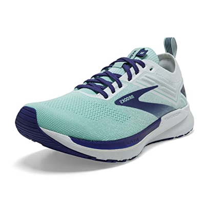 Brooks Ricochet 3, Zapatillas para Correr Mujer, White Navy Blue YUCCA, 39 EU