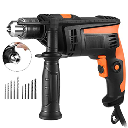Taladro, 710W Mejorado Taladro Percutor, Taladro Eléctrico 2800RPM, 10 Brocas y Tope de Profundidad, Martillo Taladro 2 Funciones en 1, Portabroca de  en oferta