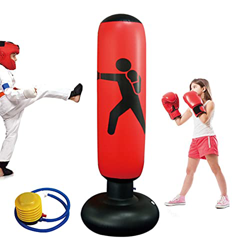Saco de Boxeo Inflable para niños ,Sacos de Suelo para boxeo160 cm, Columna de Boxeo, Hinchable, para Practicar Karate, Taekwondo, descompresión, con  precio