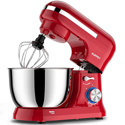 Batidora Amasadora Vospeed 1300W, Amasadora de Pan Para Repostería 4.5L, 8 Velocidades con Pulso, Bol de Acero Inoxidable, Varillas Batidoras, Varilla características