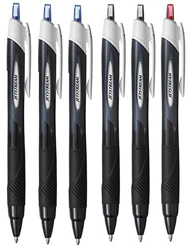 Rollerball de tinta jetstream 1.00 m/m (6 uidades 3 azules,2 negros, 1 rojo) precio