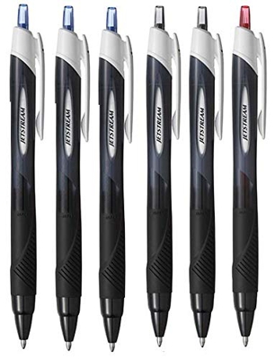 Rollerball de tinta jetstream 1.00 m/m (6 uidades 3 azules,2 negros, 1 rojo)