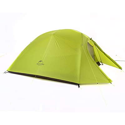 Naturehike Cloud-up Ultraligero 3 Persona Tienda de campaña Impermeable Doble Capa Camping Tienda de campaña (20D Verde Claro Estándar)